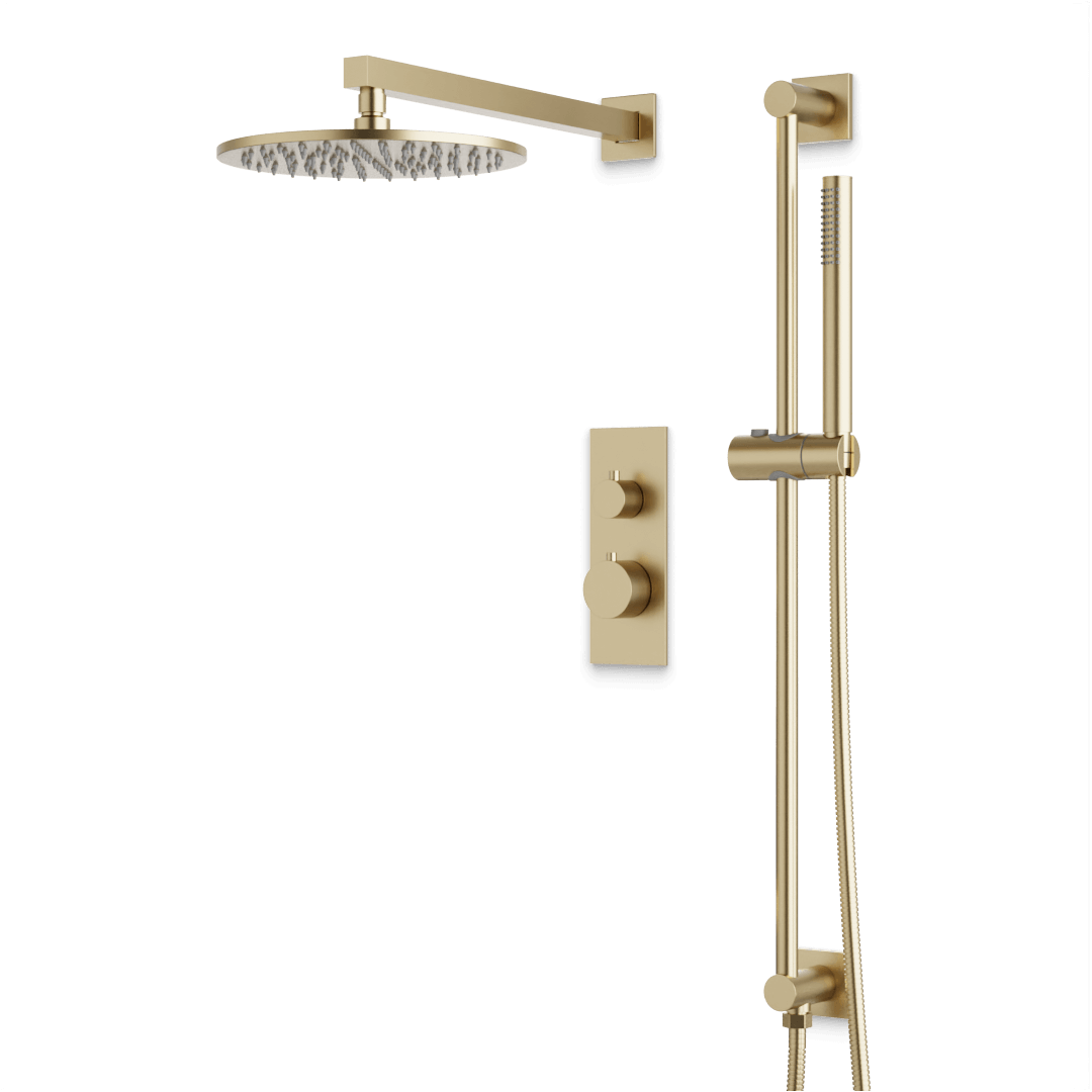 Artos PS137N Otella Thermostatic Shower Trim Kit with Hand Shower on Slide Bar