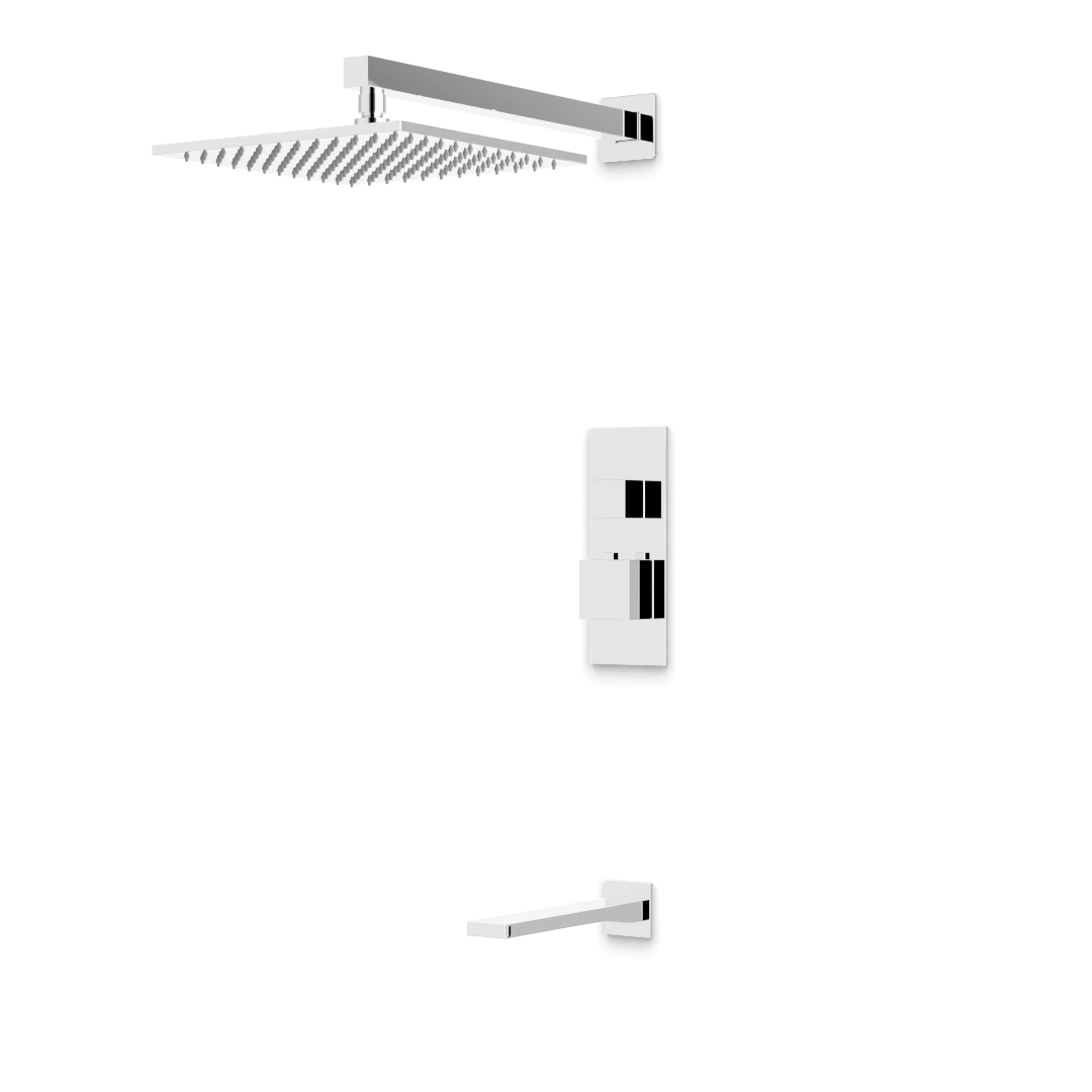Artos PS143N Edge Thermostatic Shower Trim Kit with Tub Filler