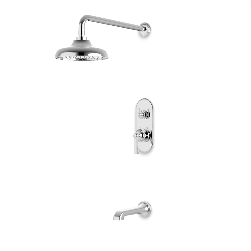 Artos PS144CL Classic Thermostatic Shower Trim Kit with Tub Filler