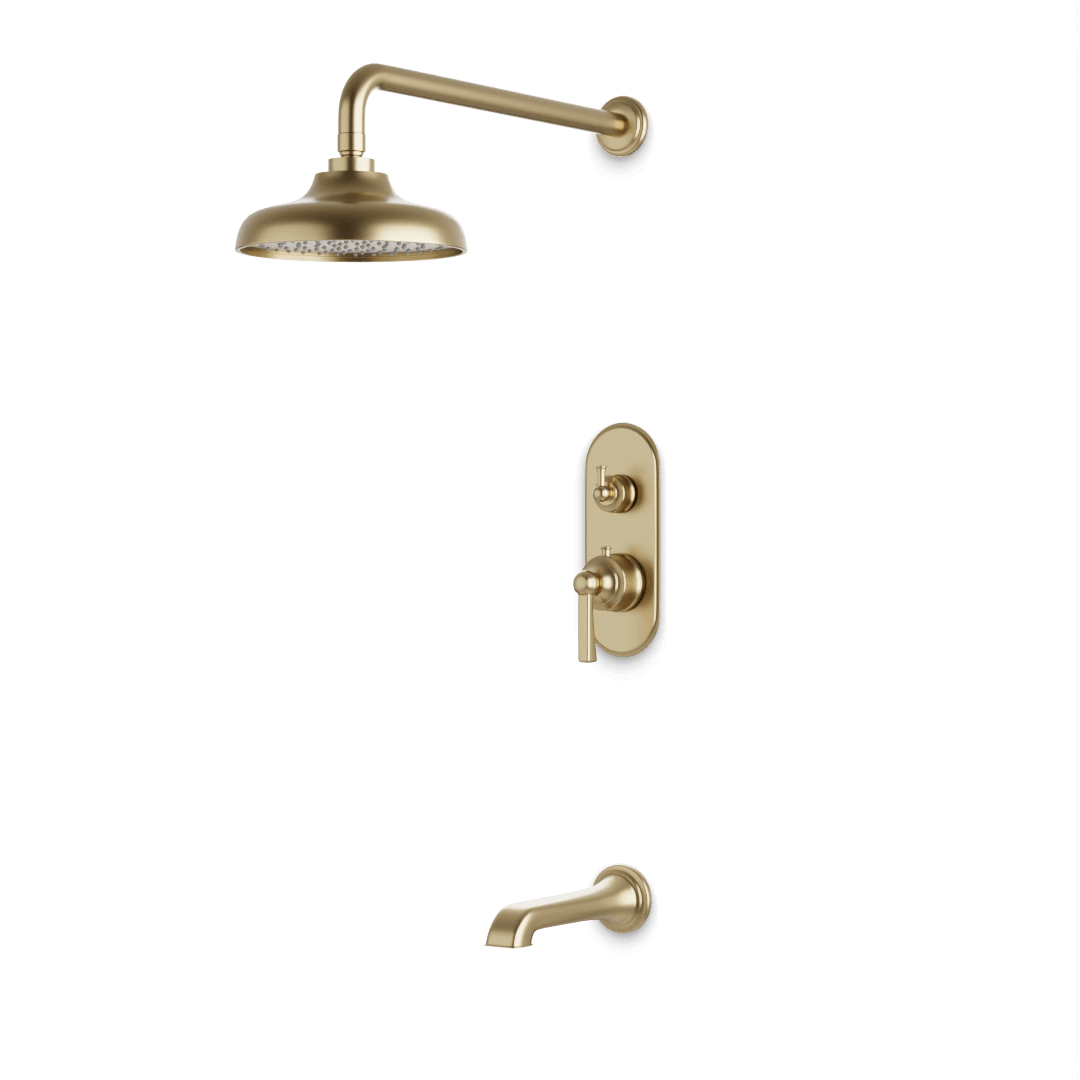 Artos PS144CL Classic Thermostatic Shower Trim Kit with Tub Filler
