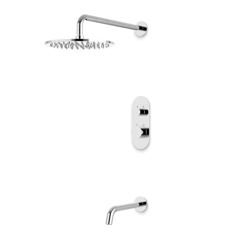 Artos PS144N Opera Thermostatic Shower Trim Kit with Tub Filler