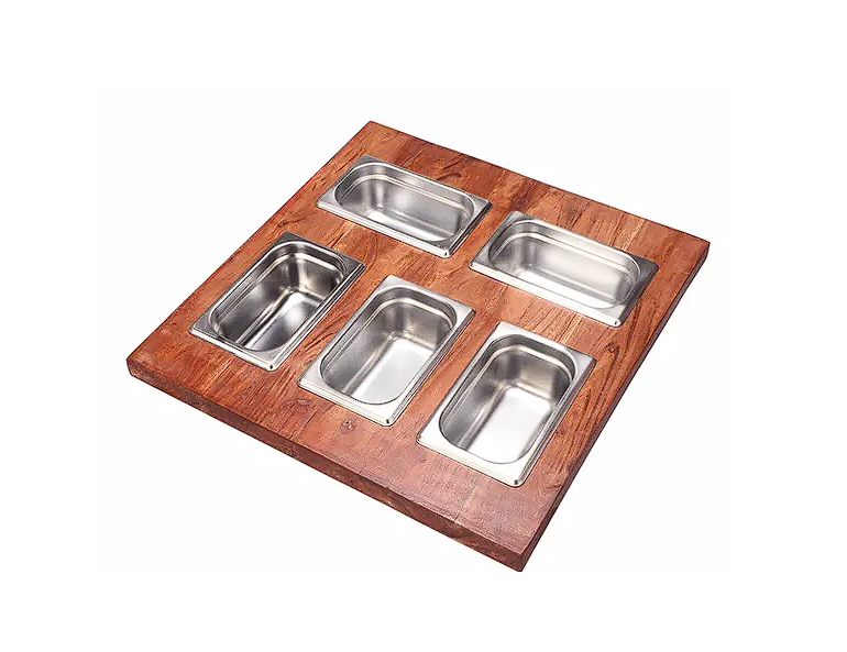 Nantucket sinks PS20-CS5S Prep station 5 piece condiment server