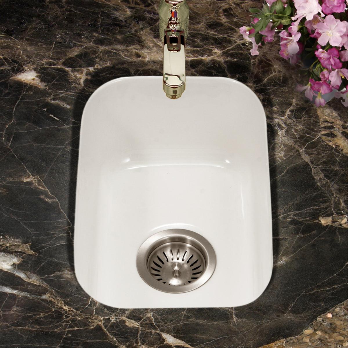 Houzer Platus Fireclay Undermount Single Bowl Bar Sink - Parent