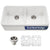 Houzer Platus Fireclay Apron Front Farmhouse 50/50 Double Bowl Kitchen Sink