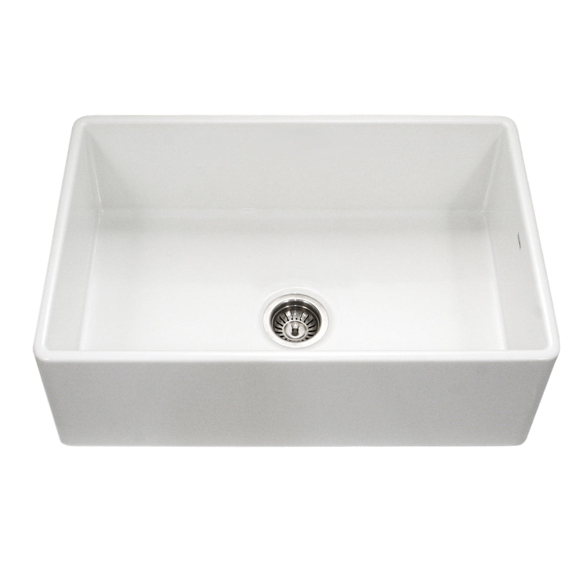 Houzer Platus Fireclay Apron Front Farmhouse Single Bowl Kitchen Sink