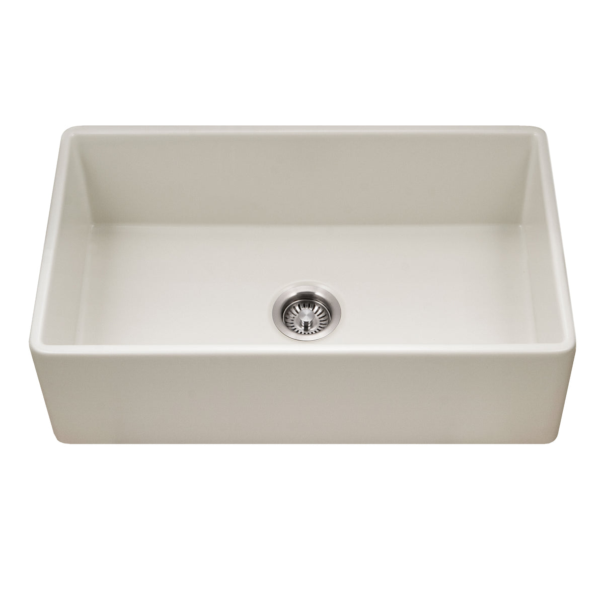 Houzer Platus Fireclay Apron Front Farmhouse Single Bowl Kitchen Sink