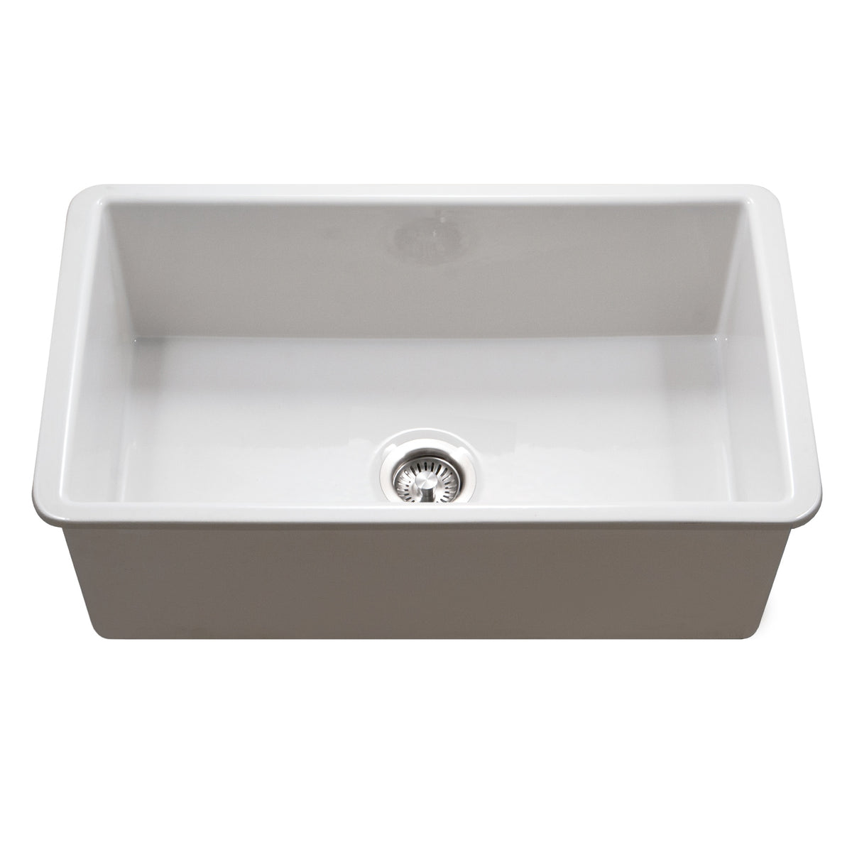 Houzer Fireclay Undermount Single Bowl Kitchen Sink