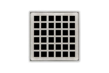 Load image into Gallery viewer, Infinity Drain Q 4 4” Strainer - Squares Pattern &amp; 2&quot; Throat for Q 4, QD 4, QDB 4