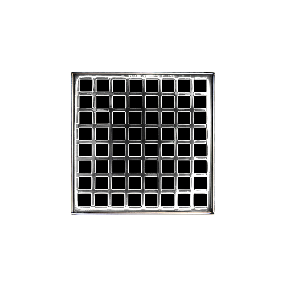 Infinity Drain QDB 5-A 5” x 5” QD 5 - Strainer - Lines Pattern & 2" Throat w/ABS Bonded Flange 2”, 3”, & 4” Outlet
