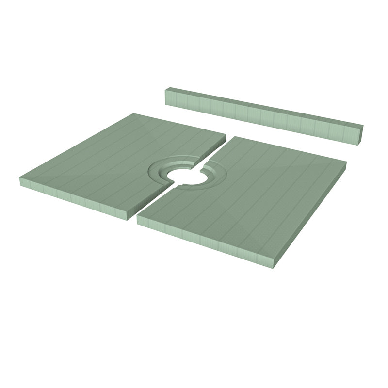 Quickdrain SDP3648LO Square Drain Shower Pan 36X48In Large Flange Off