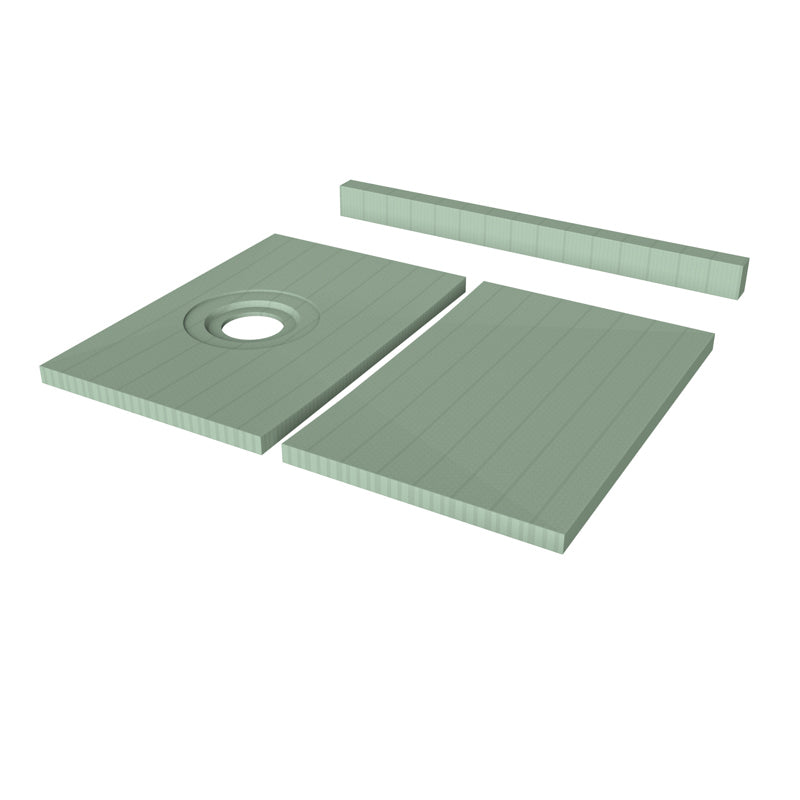 Quickdrain SDP3648L Square Drain Shower Pan 36X48In Large Flange