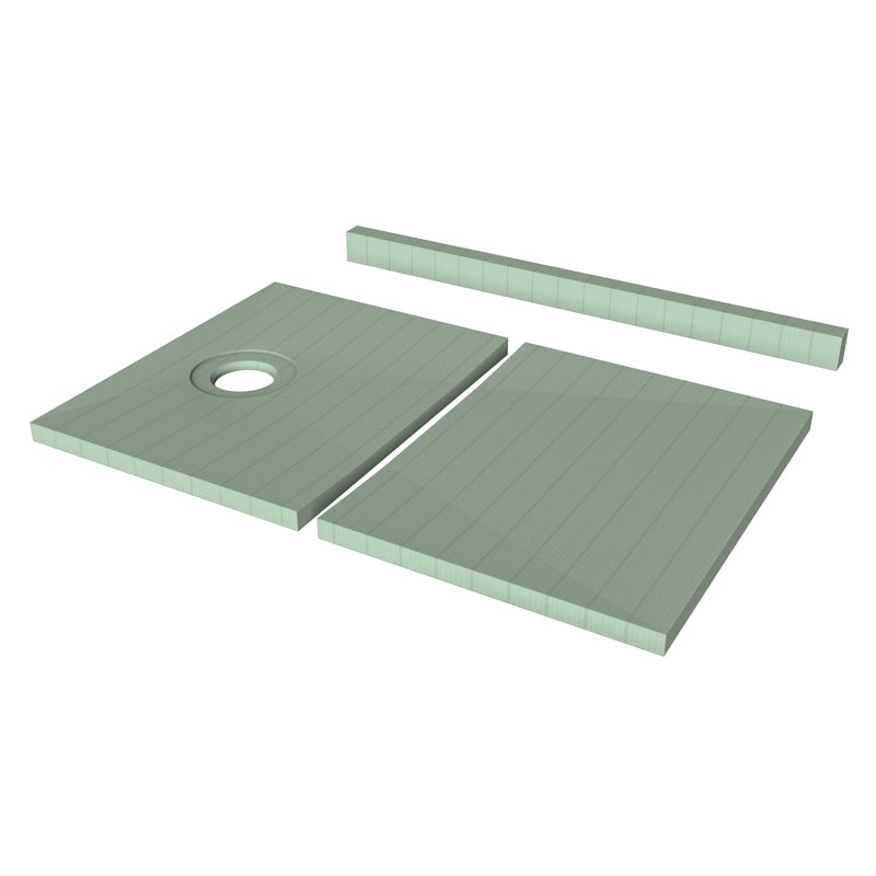 Quickdrain SDP3860SO Square Drain Shower Pan 38X60In Small Flange Off