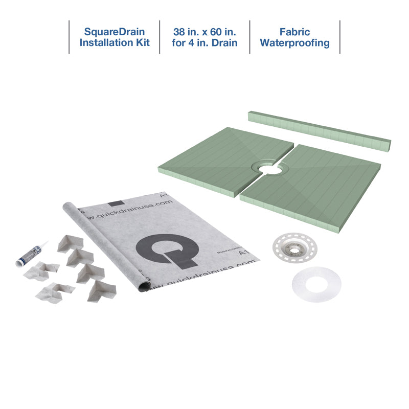 Quickdrain SDS3860S Sd Pan Kit Swp 38X60In Small Flange