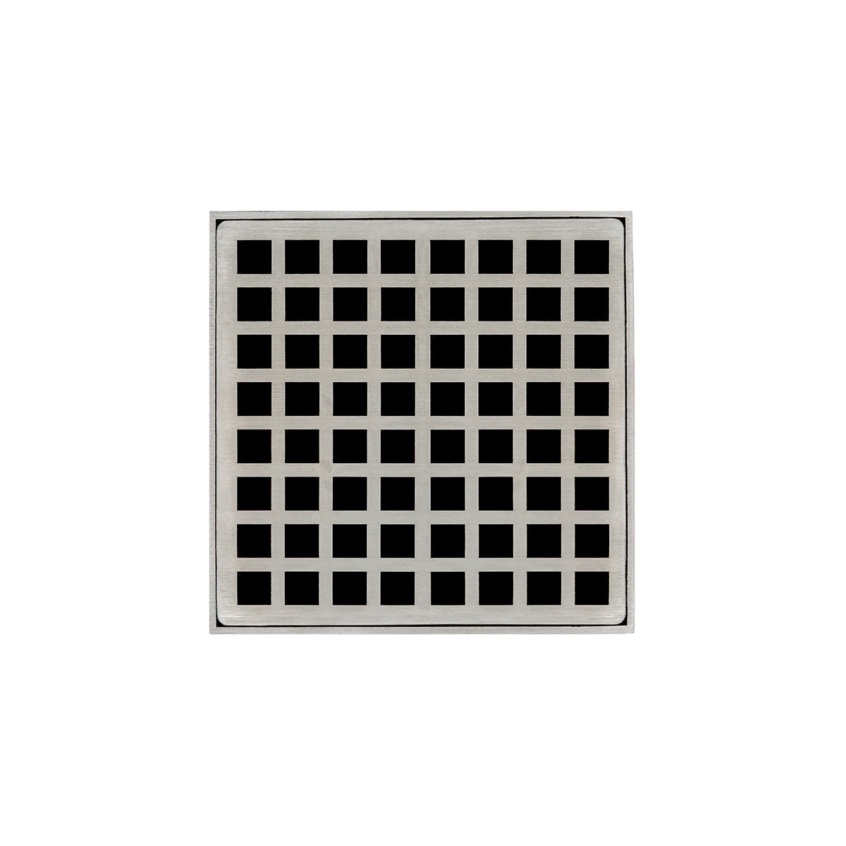 Infinity Drain QD 5-2I 5” x 5” QD 5 - Strainer - Squares Pattern & 2" Throat w/Cast Iron Drain Body 2” Outlet