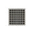 Infinity Drain QD 5-3A 5” x 5” QD 5 - Strainer - Squares Pattern & 4" Throat w/ABS Drain Body 3” Outlet