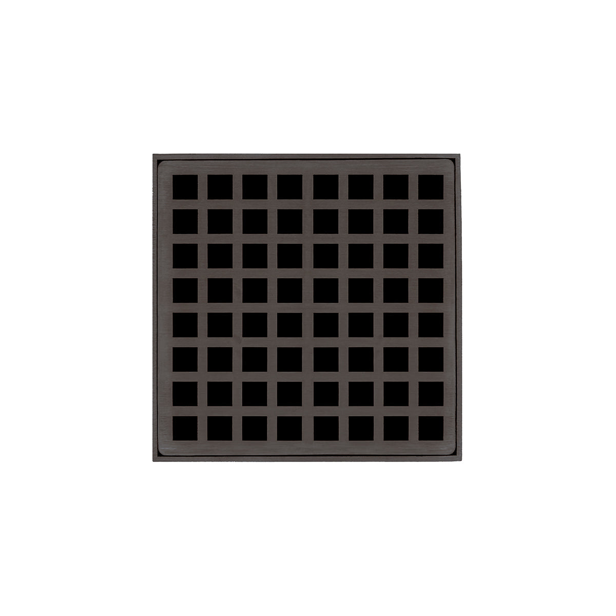 Infinity Drain QD 5-3I 5” x 5” QD 5 - Strainer - Squares Pattern & 4" Throat w/Cast Iron Drain Body 3” Outlet