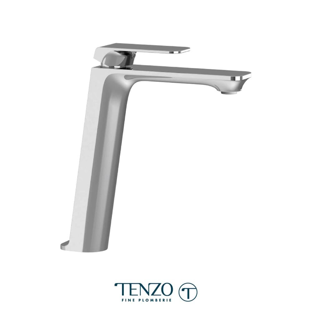 Tenzo QU12-W-CR Quantum Single Hole Tall Lavatory Faucet Chrome With Drain