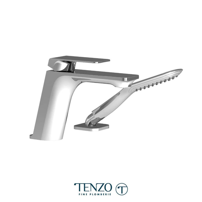 Tenzo QU31-CR Quantum Deck Mount 2 Pcs Tub Filler Chrome