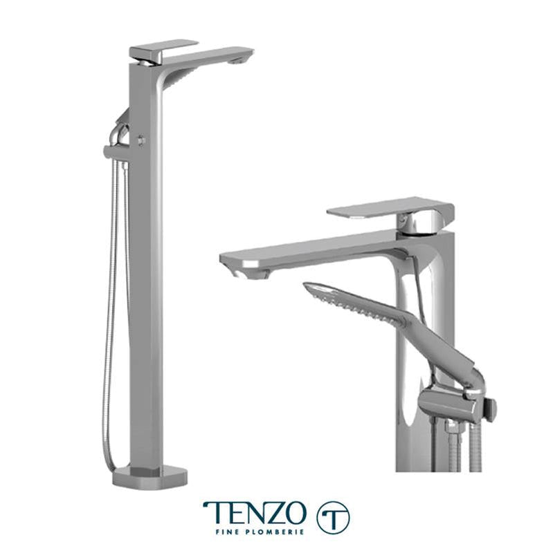 Tenzo QU51-CR Quantum Floor Mount Tub Filler Chrome