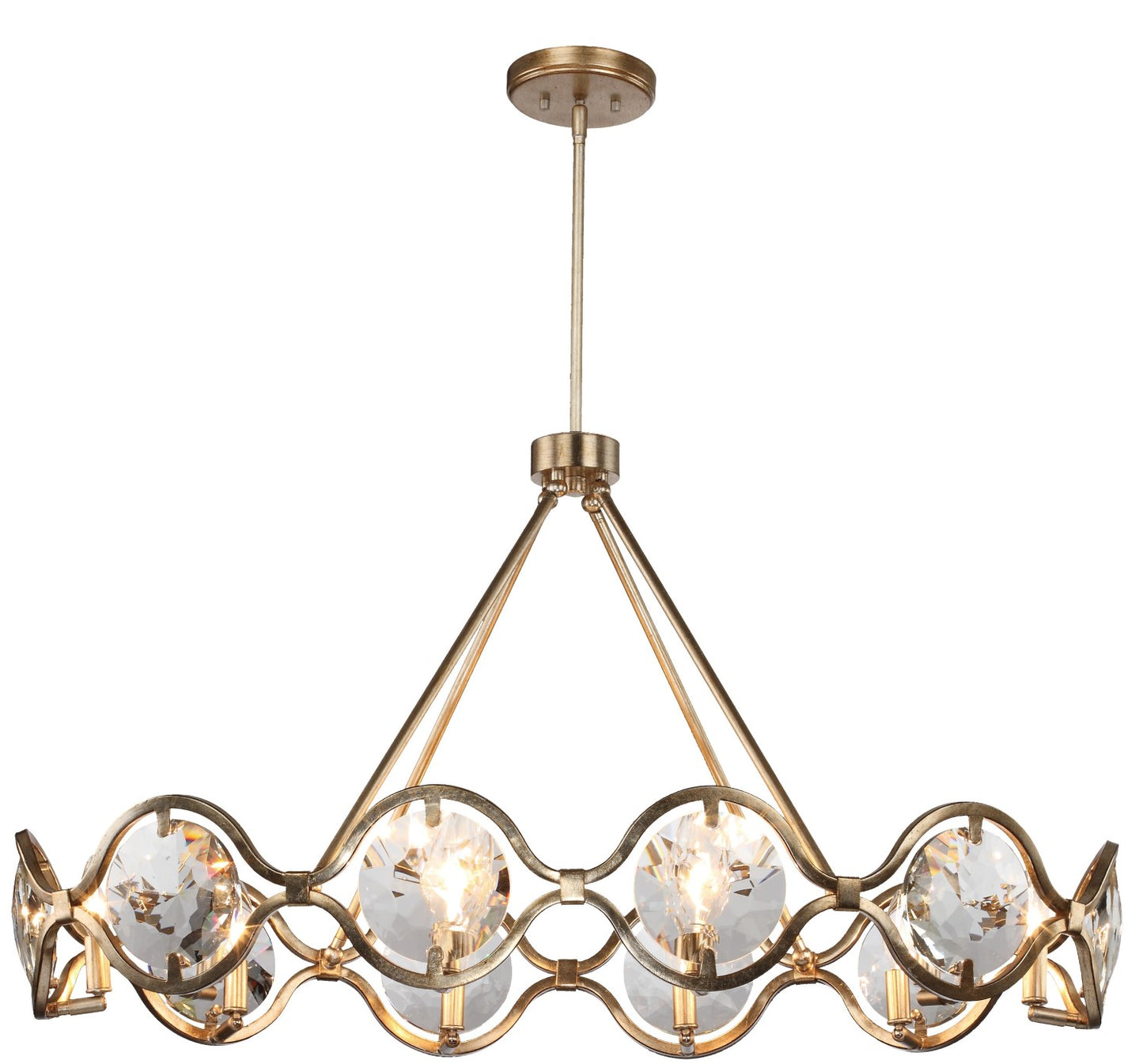 Crystorama QUI-7629-DT Quincy 10 Light Chandelier - Distressed Twilight