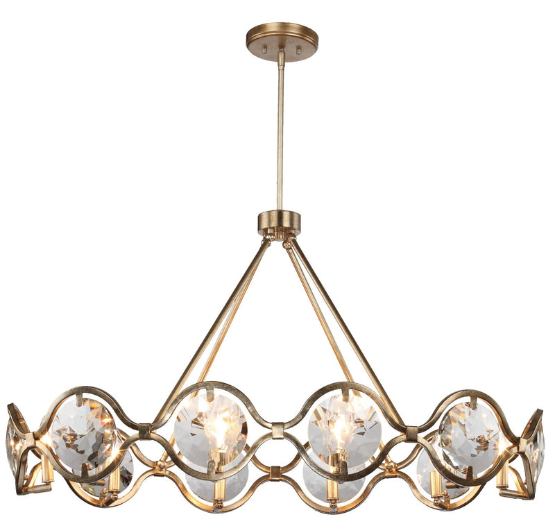 Crystorama QUI-7629-DT Quincy 10 Light Chandelier - Distressed Twilight