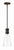 Crystorama QUN-1500-MK-TG Quinn 1 Light Mini Pendant - Matte Black and Textured Gold
