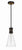 Crystorama QUN-1500-MK-TG Quinn 1 Light Mini Pendant - Matte Black and Textured Gold
