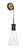 Crystorama QUN-1501-MK-TG Quinn 1 Light Sconce - Matte Black and Textured Gold
