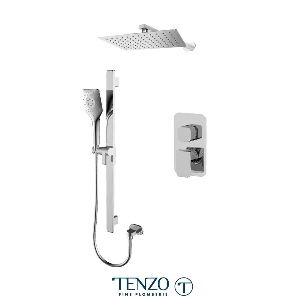 Tenzo QUPB32-20110-CR Quantum T-Box Kit 2 Functions Pressure Balance Chrome Finish