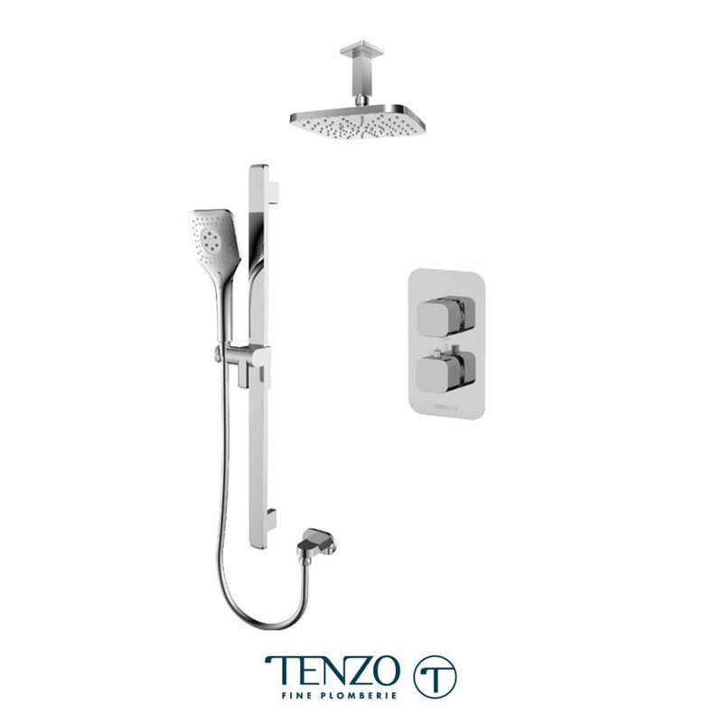 Tenzo QUT32-21134-CR Quantum T-Box Kit 2 Functions Thermo Chrome Finish