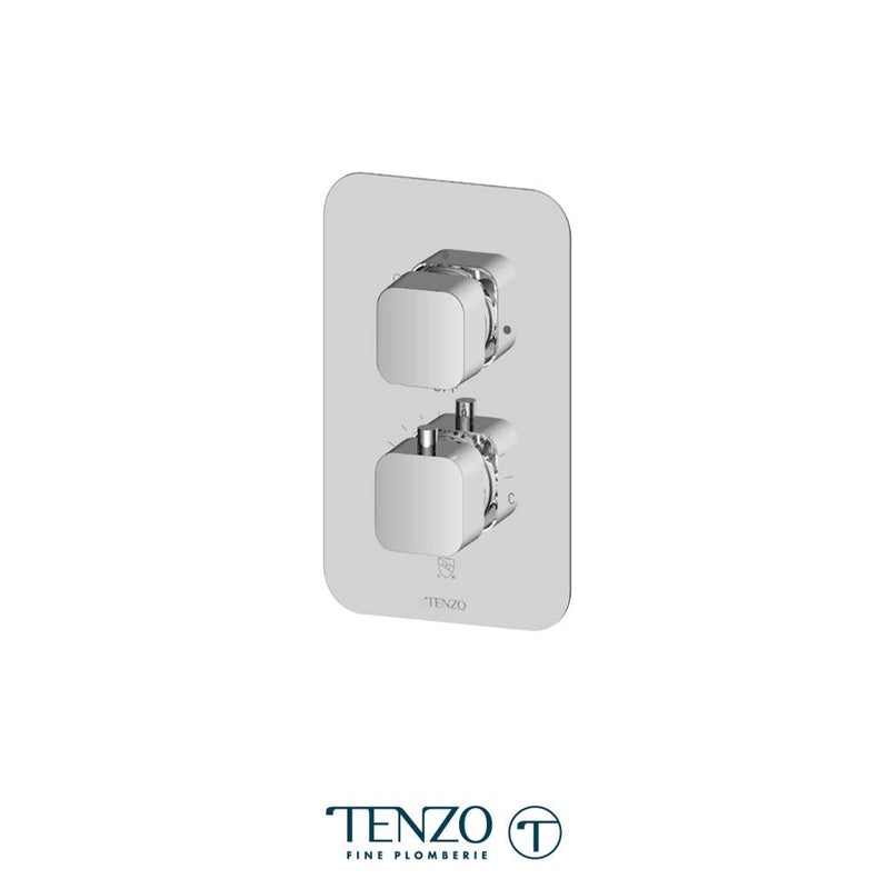 Tenzo QUT33-CR Quantum T-Box Valve 3 Functions Thermo Chrome Finish
