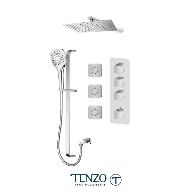 Tenzo QUT43-572158-CR Quantum Extenza Kit 3 Functions Thermo Chrome Finish