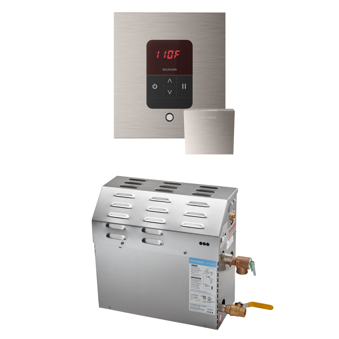 Mr. Steam R09C10B MS 9 kW (9000 W) Steam Shower Generator Package with square iTempo Control