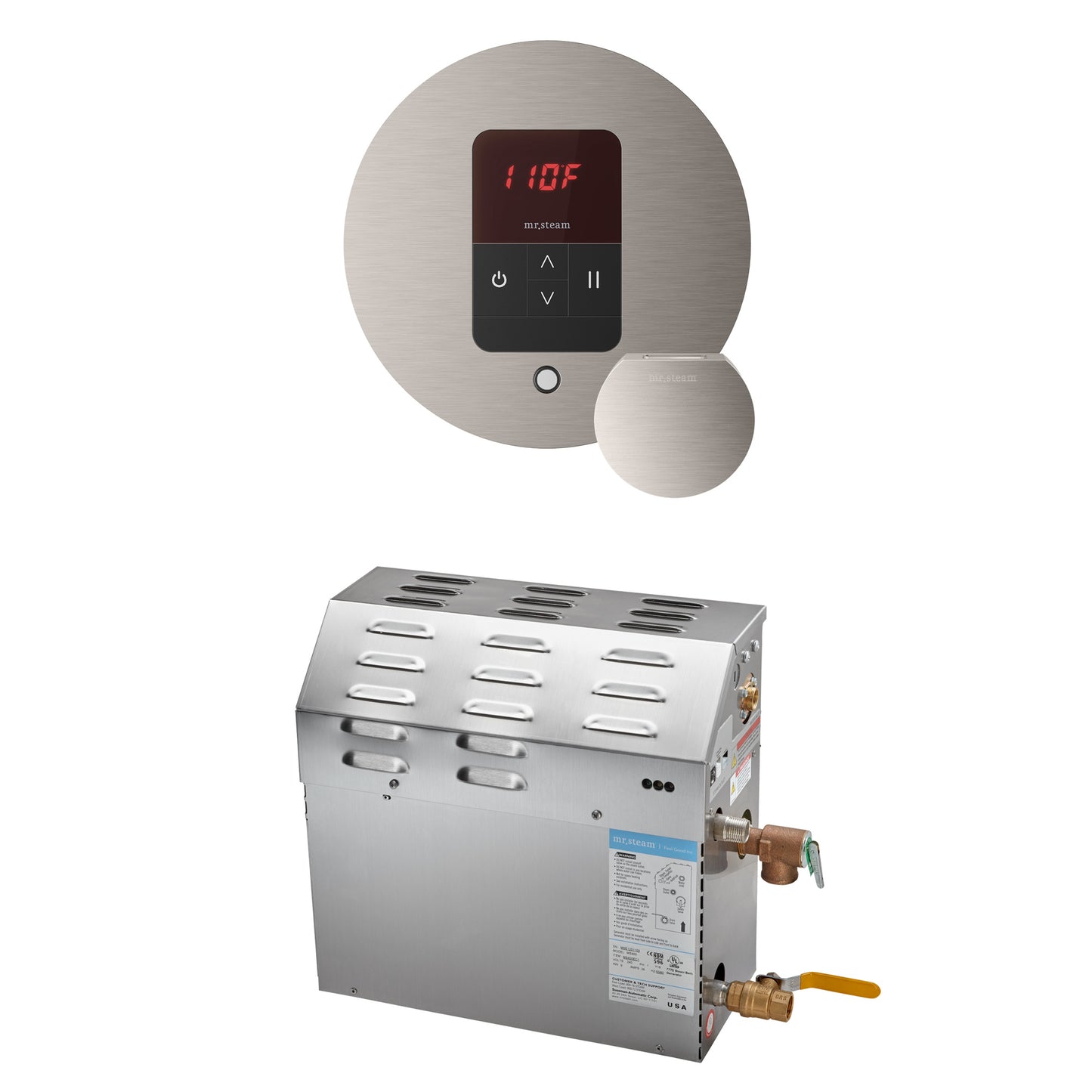 Mr. Steam R15C10A MS 15 kW (15000 W) Steam Shower Generator Package with round iTempo Control