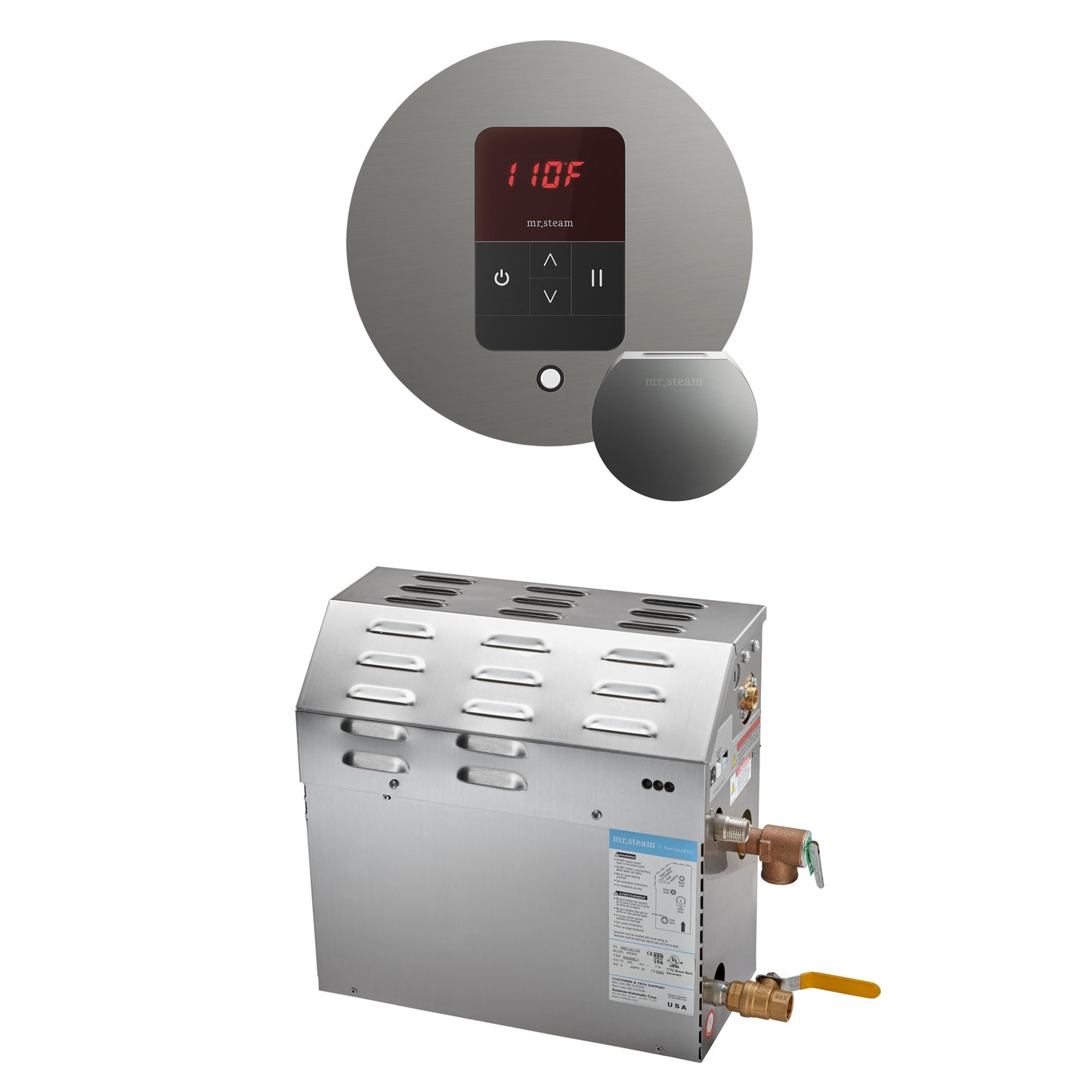 Mr. Steam R15C10A MS 15 kW (15000 W) Steam Shower Generator Package with round iTempo Control
