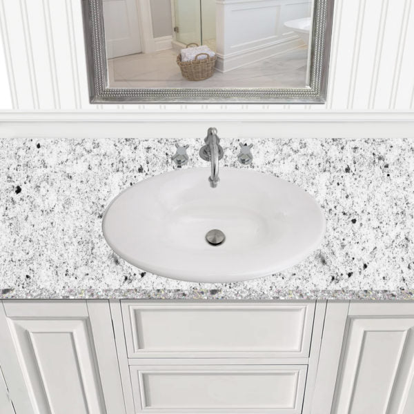 Nantucket Sinks RC70640W Tortola Italian Fireclay Vanity Sink