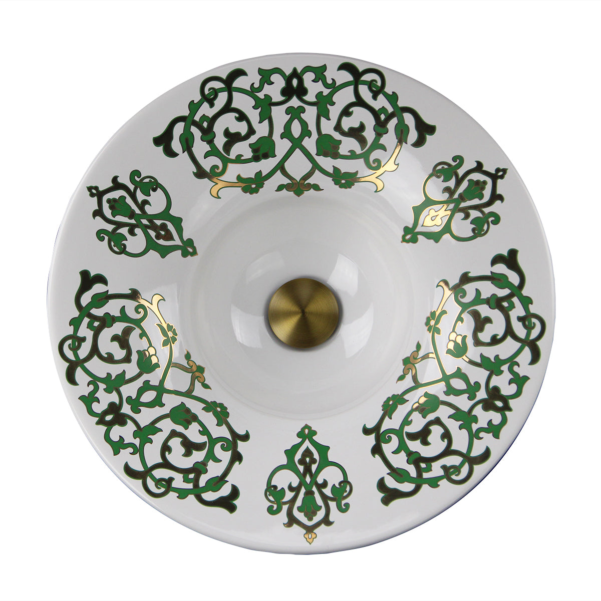 Nantucket Sinks Lugano Fireclay Hand-decorated Vanity Sink