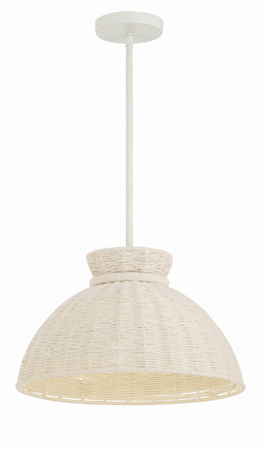 Crystorama RES-10520-MT Reese 1 Light Pendant - Matte White