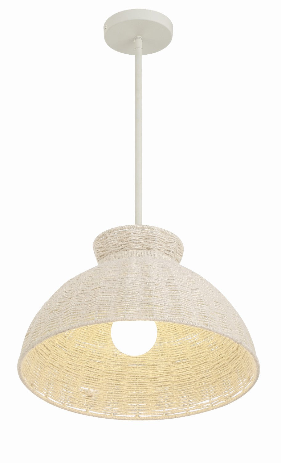 Crystorama RES-10520-MT Reese 1 Light Pendant - Matte White