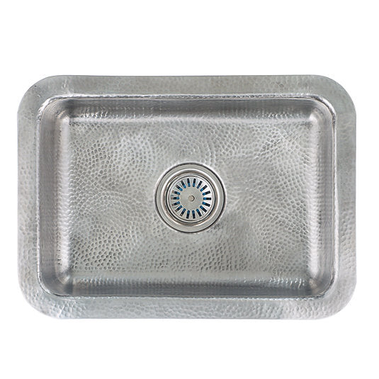 Nantucket Sinks RES2014-MF 20 Inch Hammered Stainless Bar/Island Sink