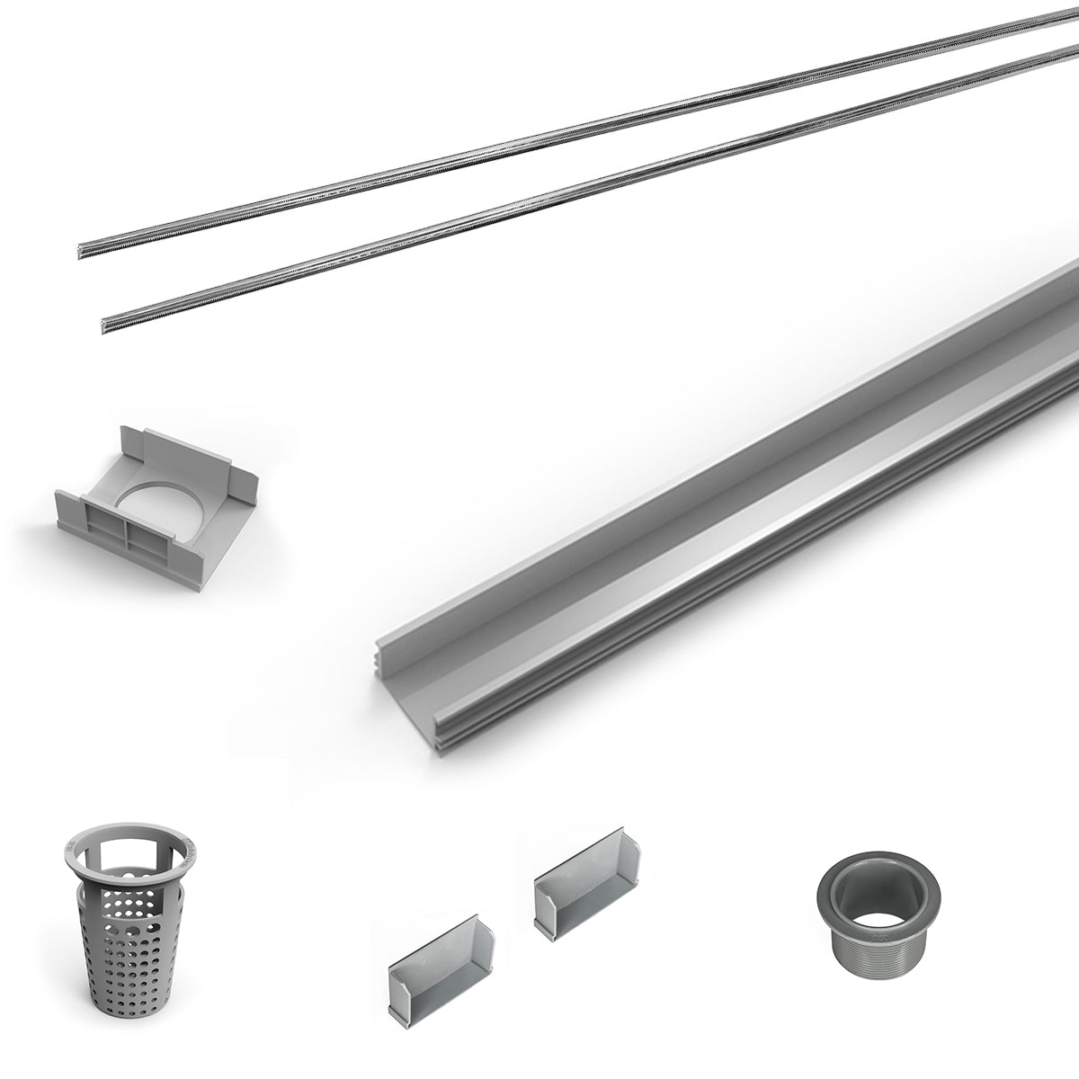 Infinity Drain RG-L 6596 96" PVC Component Only Kit for S-LAG 65, S-LT 65, and S-LTIF 65 series.