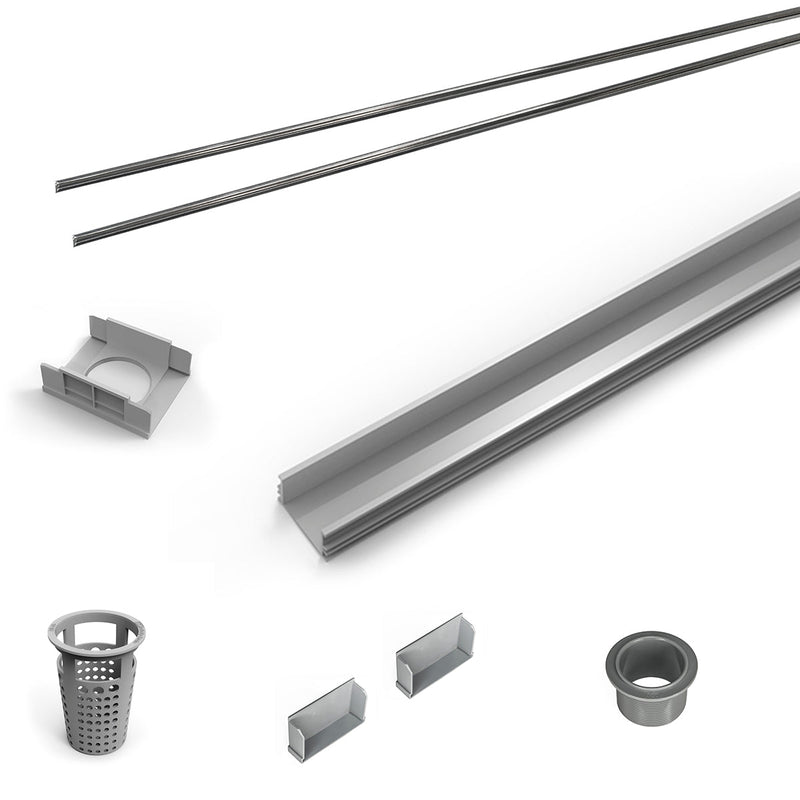 Infinity Drain RG-L 6596 96" PVC Component Only Kit for S-LAG 65, S-LT 65, and S-LTIF 65 series.