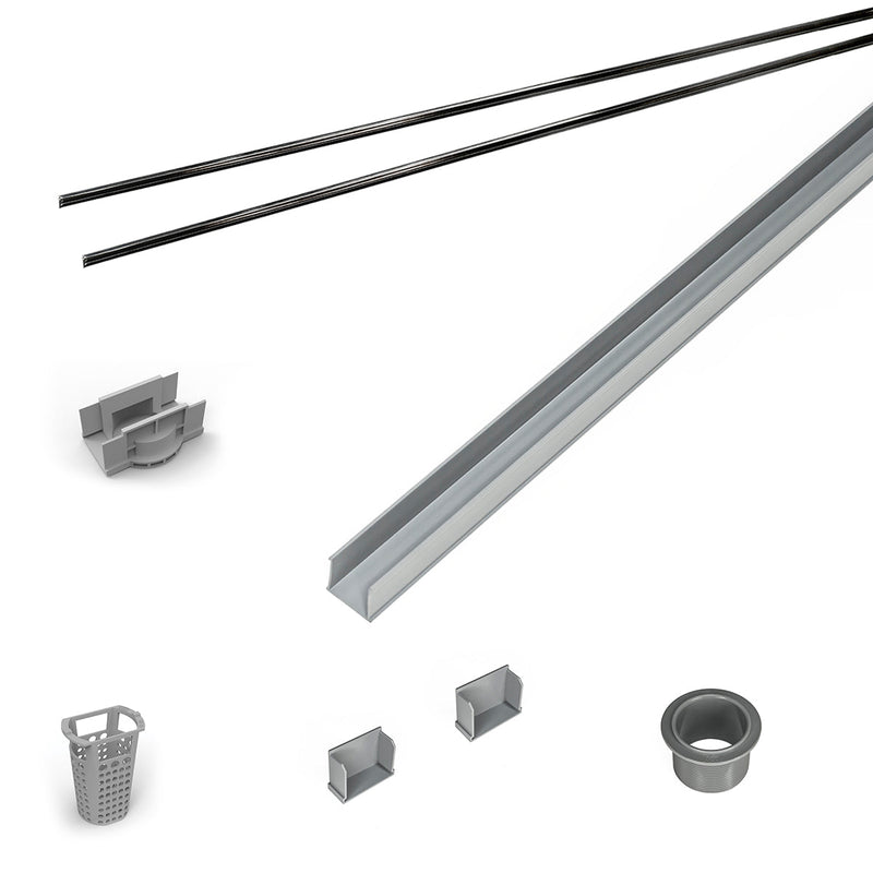 Infinity Drain RG 3872 72" PVC Component Only Kit for S-AG 38 and S-DG 38 series.