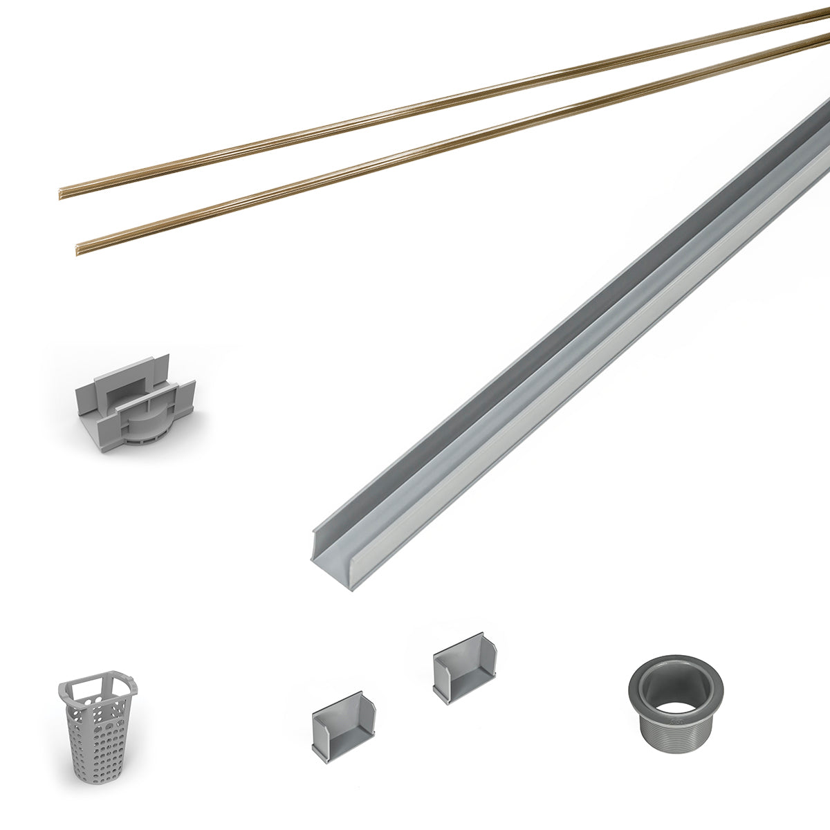 Infinity Drain RG 3896 96" PVC Component Only Kit for S-AG 38 and S-DG 38 series.