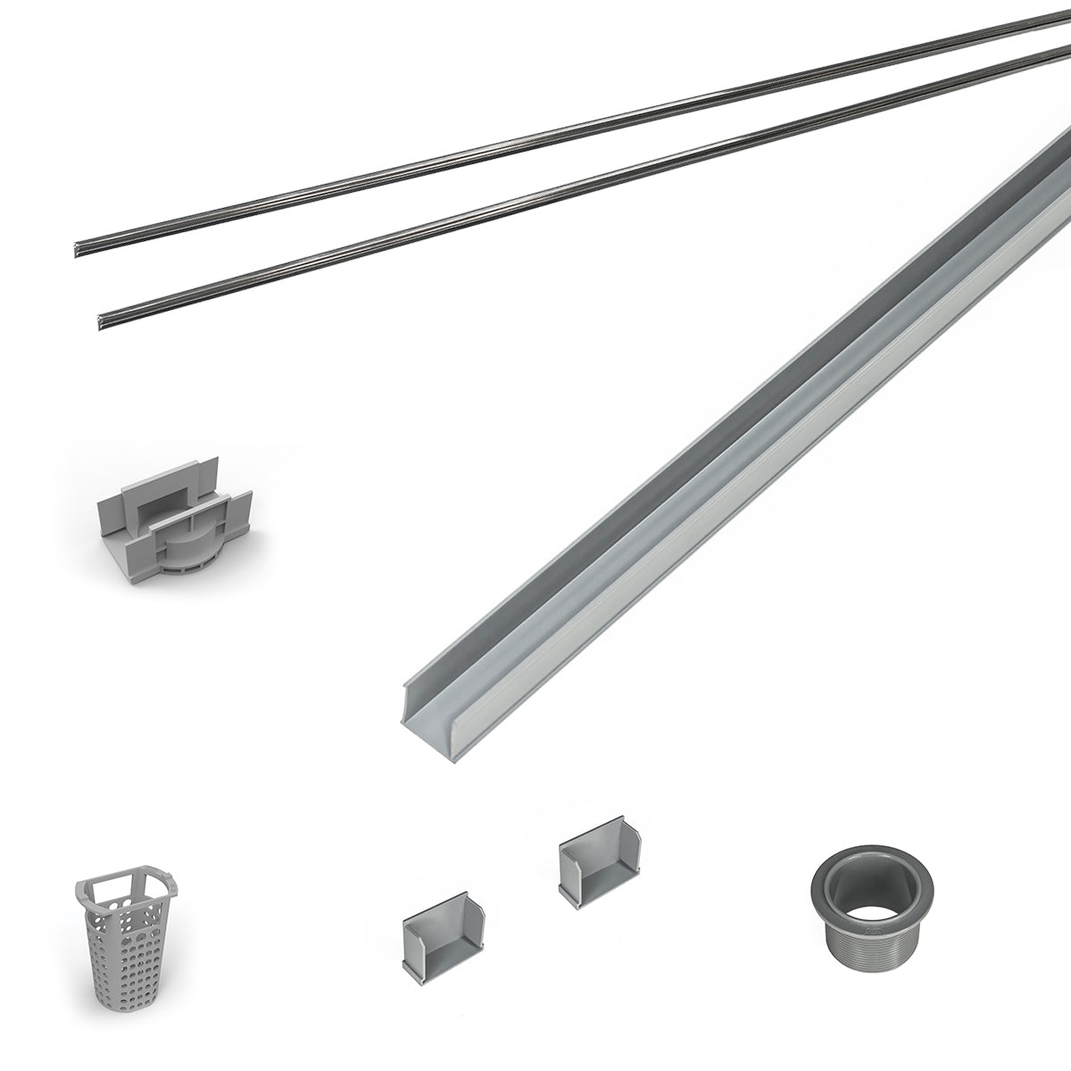 Infinity Drain RG 3896 96" PVC Component Only Kit for S-AG 38 and S-DG 38 series.