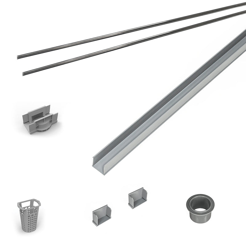 Infinity Drain RG 3896 96" PVC Component Only Kit for S-AG 38 and S-DG 38 series.