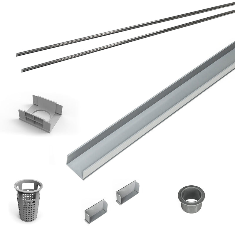 Infinity Drain RG 6596 96" PVC Component Only Kit for S-AG 65, S-DG 65, and S-TIF 65 series