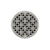 Infinity Drain RKDB 5-S  5" Round RKDB 5 Complete Kit with Link Pattern Decorative Plate  with Stainless Steel Bonded Flange Drain Body, 2" No Hub Outlet