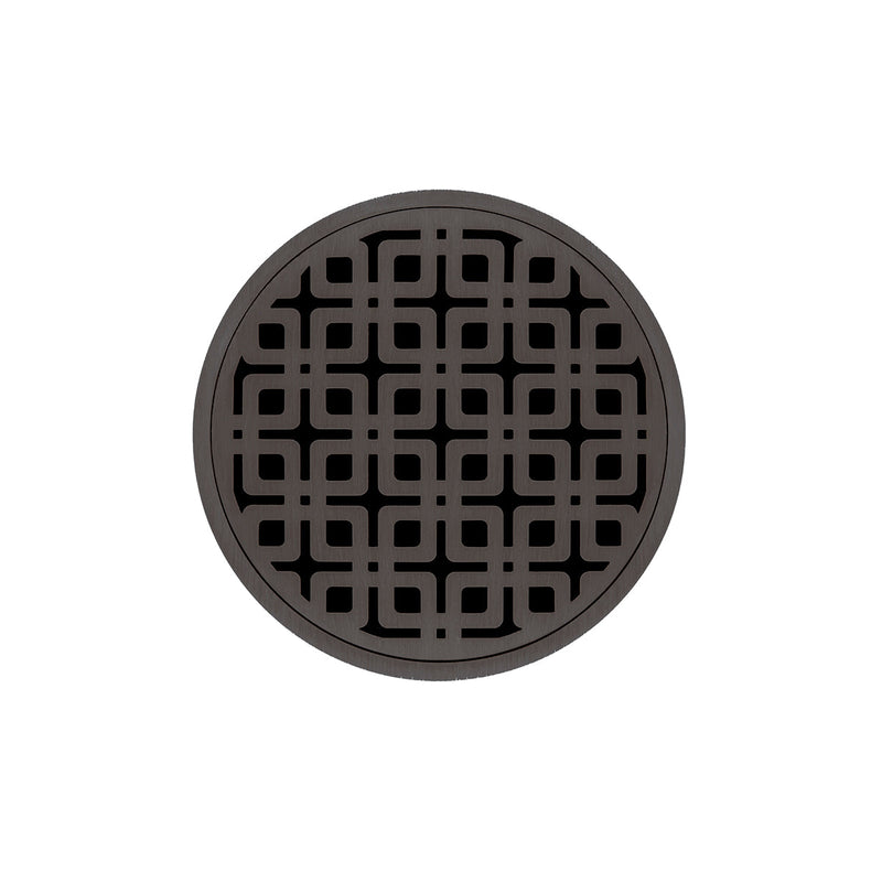 Infinity Drain RKD 5-2I 5” x 5” RKD 5 - Strainer - Link Pattern & 2" Throat w/Cast Iron Drain Body 2” Outlet