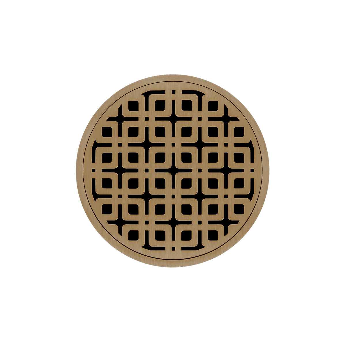 Infinity Drain RKD 5-2I 5” x 5” RKD 5 - Strainer - Link Pattern & 2" Throat w/Cast Iron Drain Body 2” Outlet